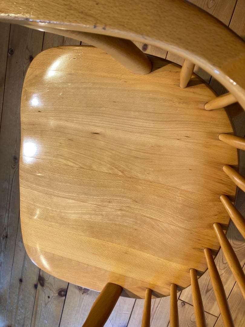 ②画像65枚 キツツキ ダイニングチェア ナチュラル 昭和56年 アーム コロニ