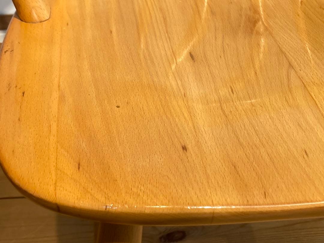 ②画像65枚 キツツキ ダイニングチェア ナチュラル 昭和56年 アーム コロニ