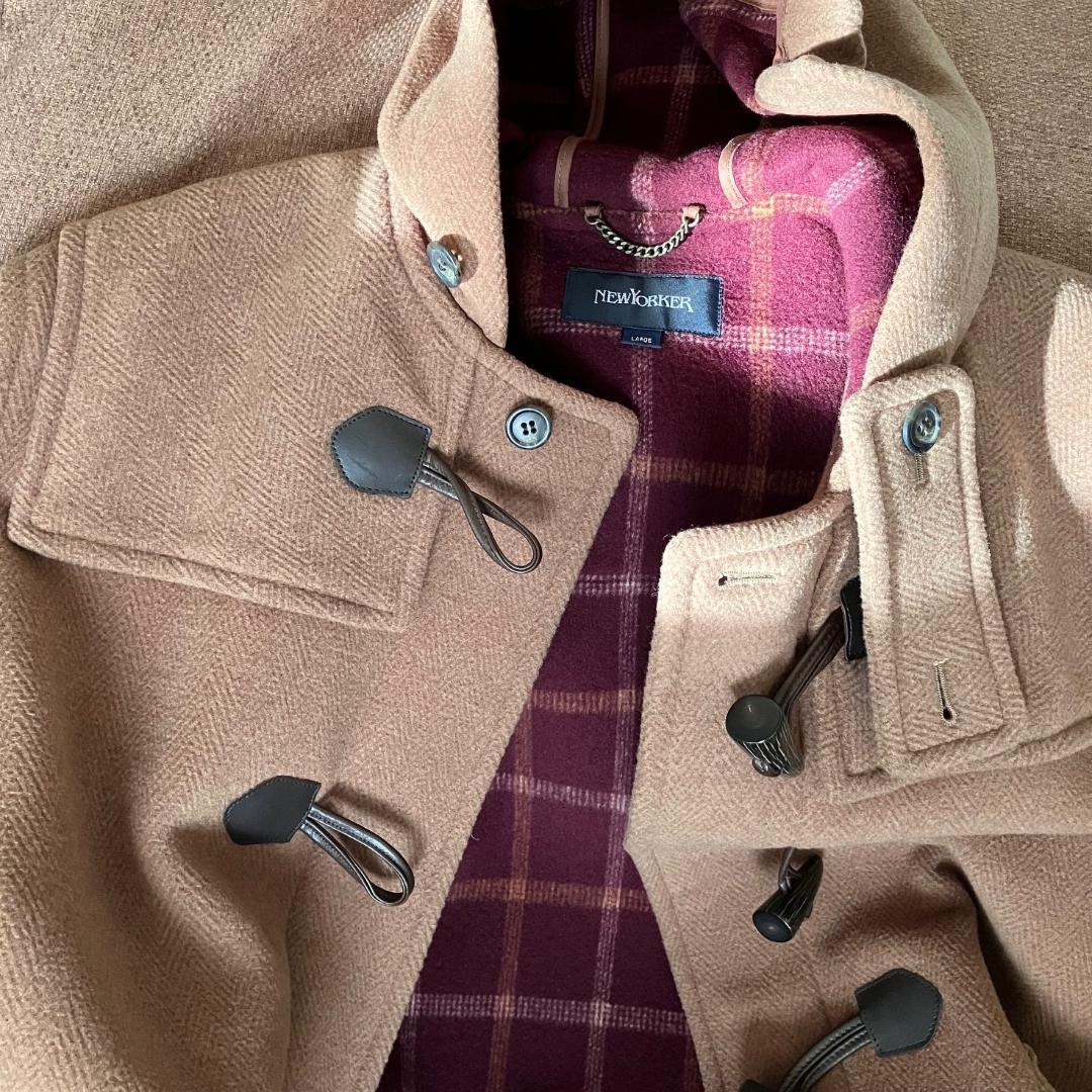 【極上品】ニューヨーカー/NewYorker ダッフルコート メンズLサイズ