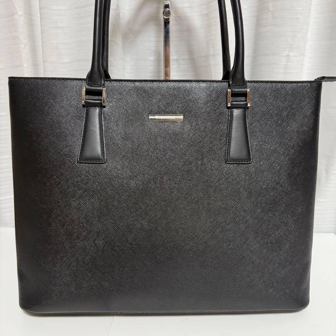 ⭐️未使用⭐️　バーバリー　ノバチェック　ハンドバッグ　ブラック　レザー