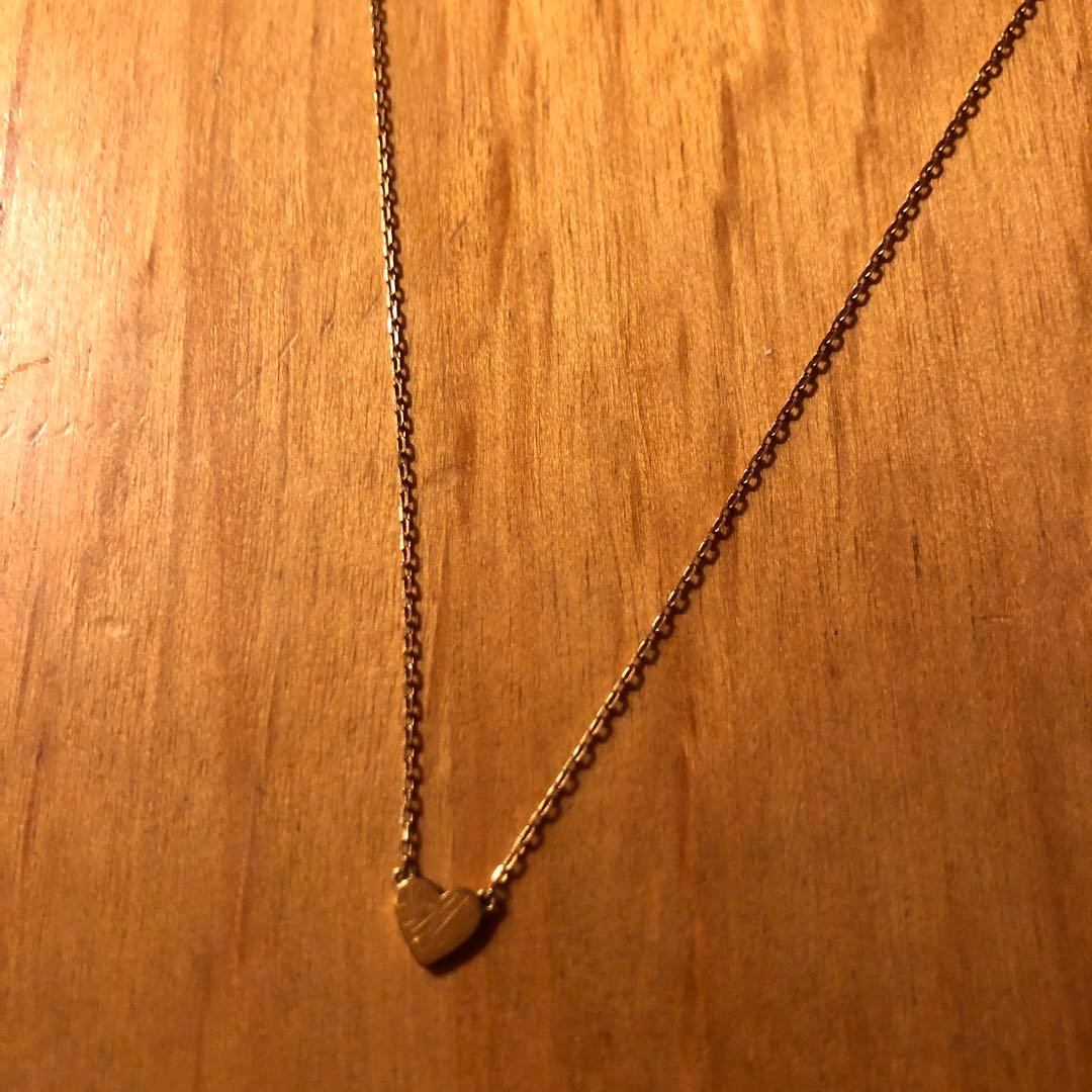 AHKAH アーカー ハート ネックレス K18 小傷あり