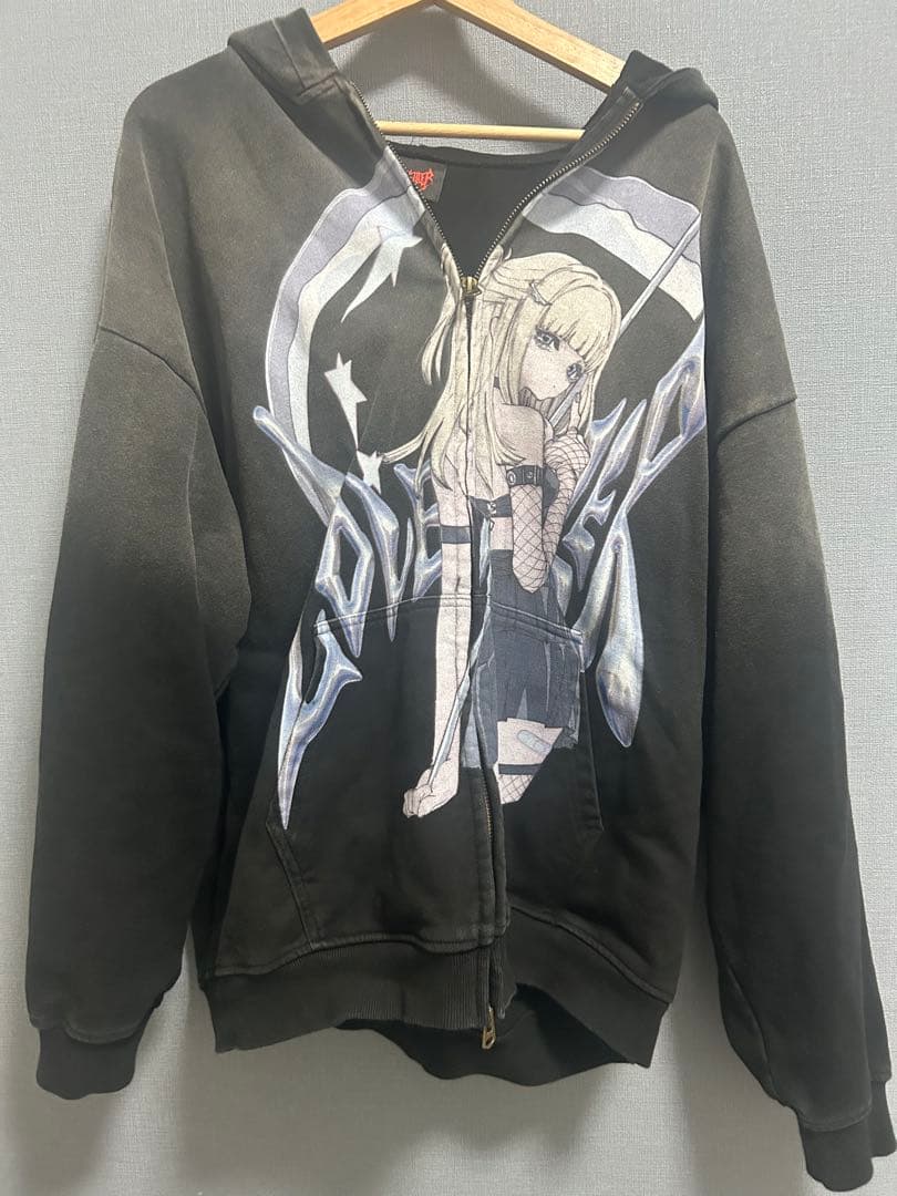 LOVE KILLER キラーデスガールグラフィックジップパーカー