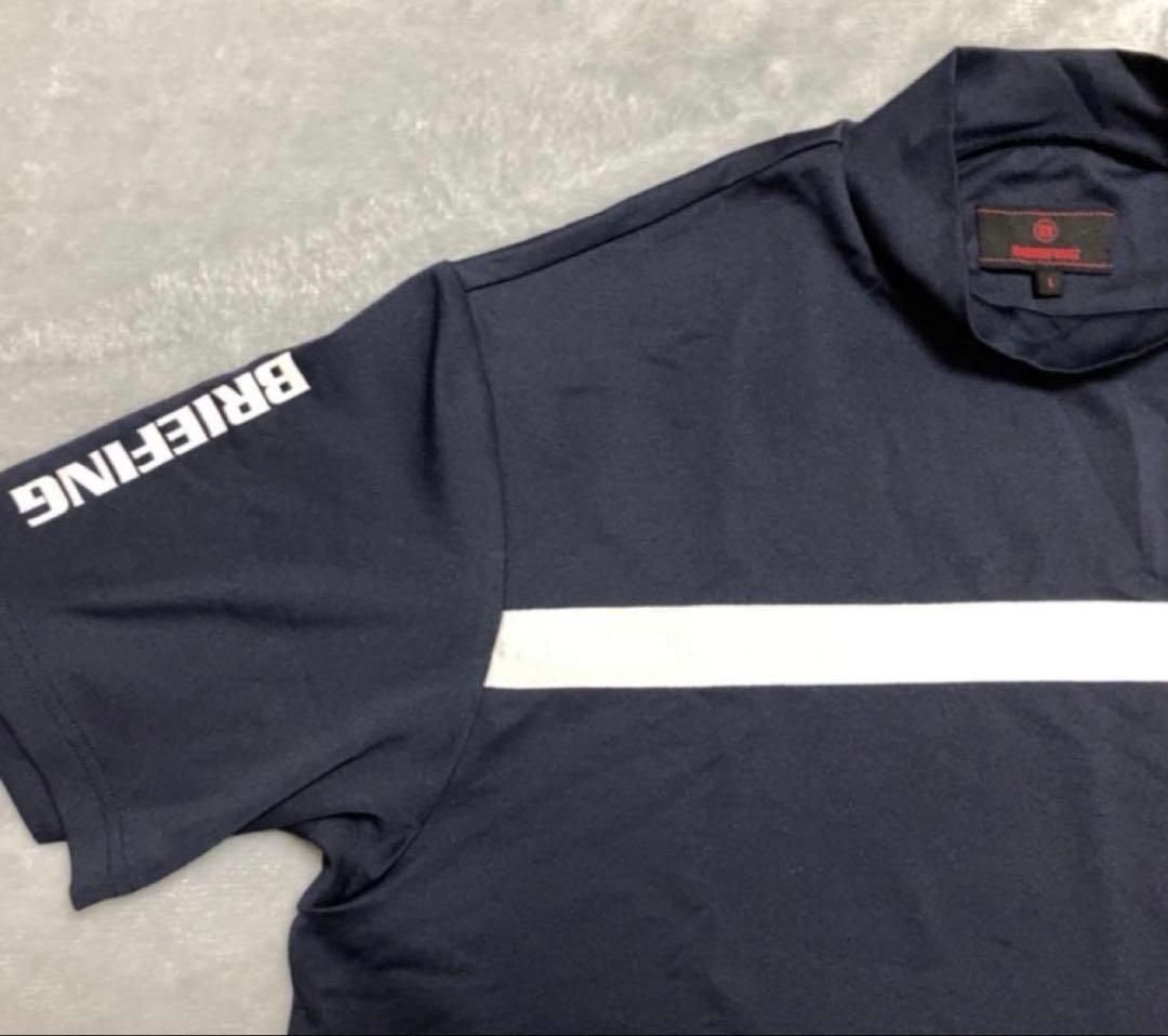 ブリーフィングゴルフ モックネック 202年モデル半袖 Lブラック