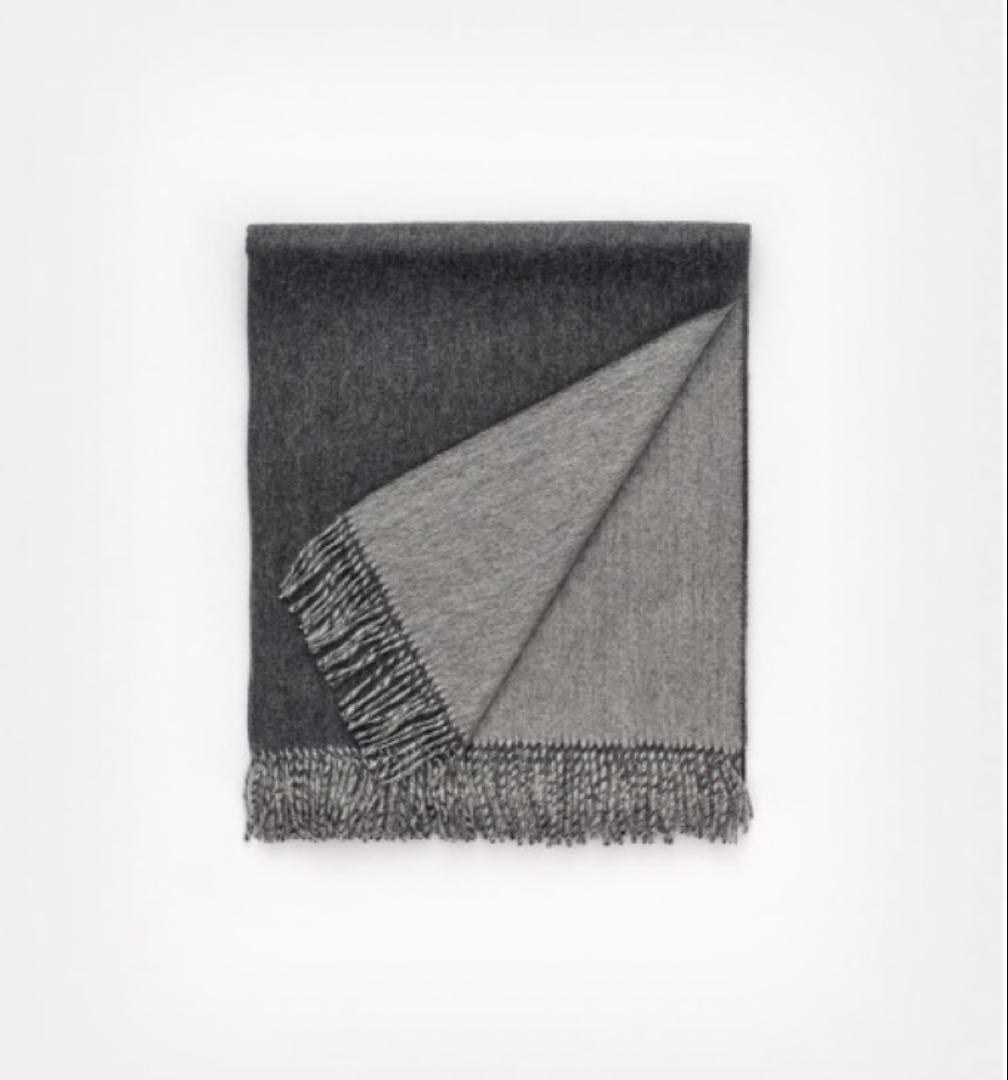 inoue brothers マフラー ダークグレー 大判