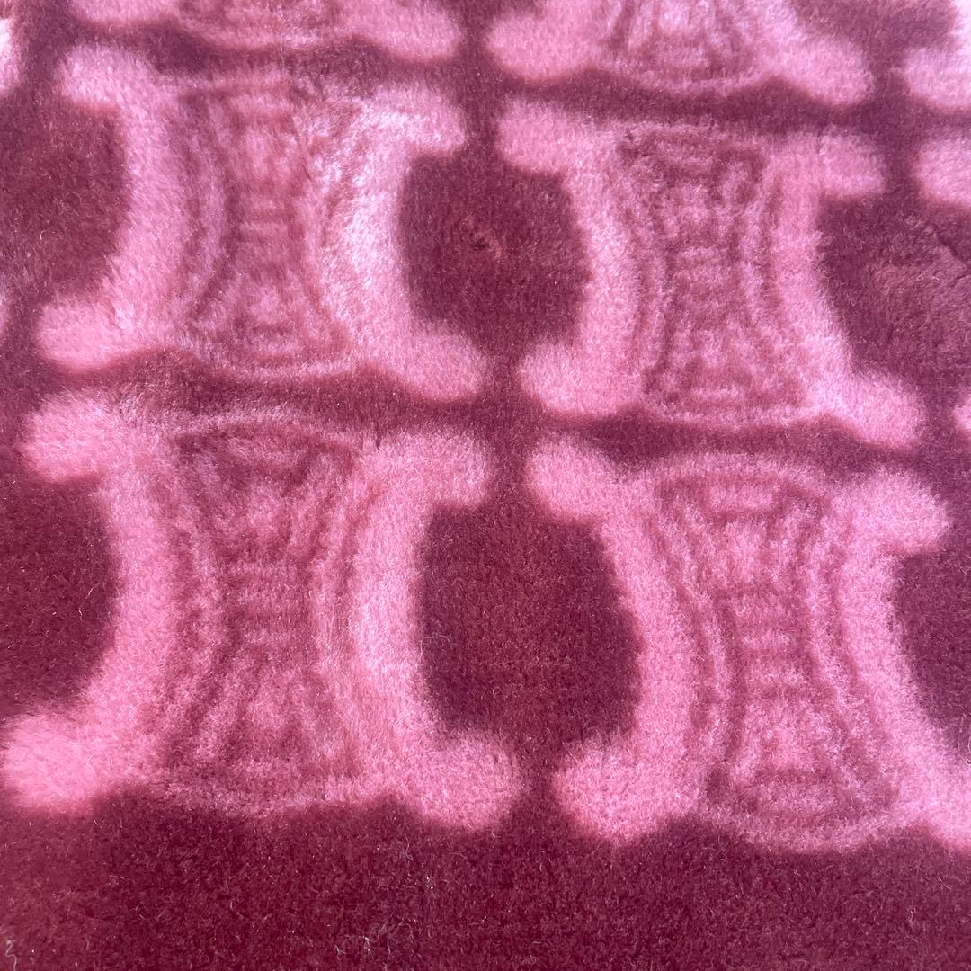 CELINE セリーヌ　マカダム柄　アクリルハーフケット 140×100cm