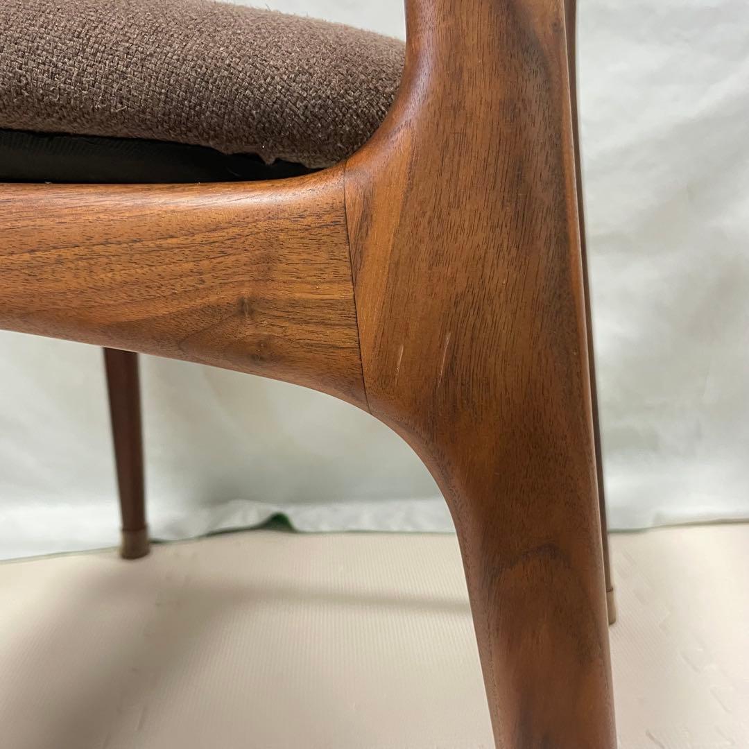 AMOCC ダイニングチェア ウォールナット 無垢 ブラウン