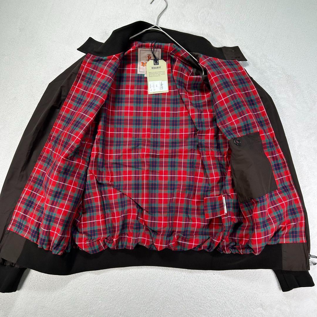 【BARACUTA】ハリントンジャケット　G9 首元ボタン付き　ブラウン　44