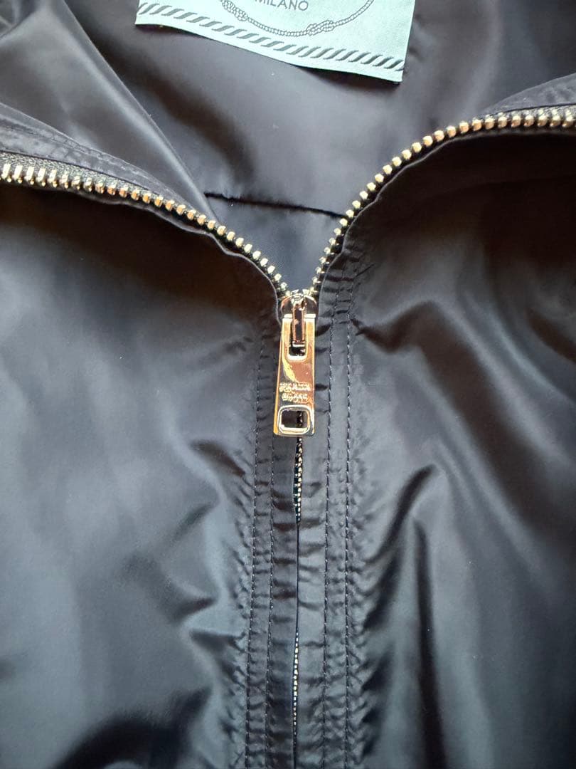 PRADA ナイロン　ロングコート　ネイビー　42 Re-Nylon