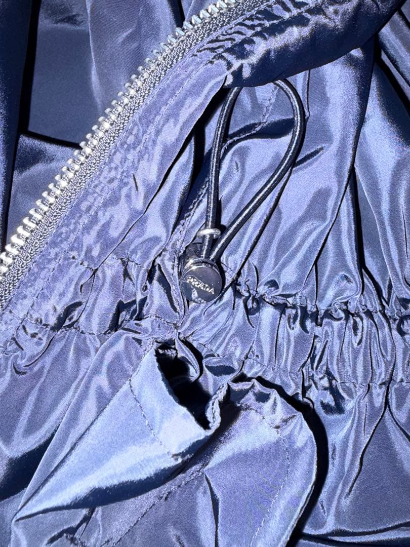 PRADA ナイロン　ロングコート　ネイビー　42 Re-Nylon