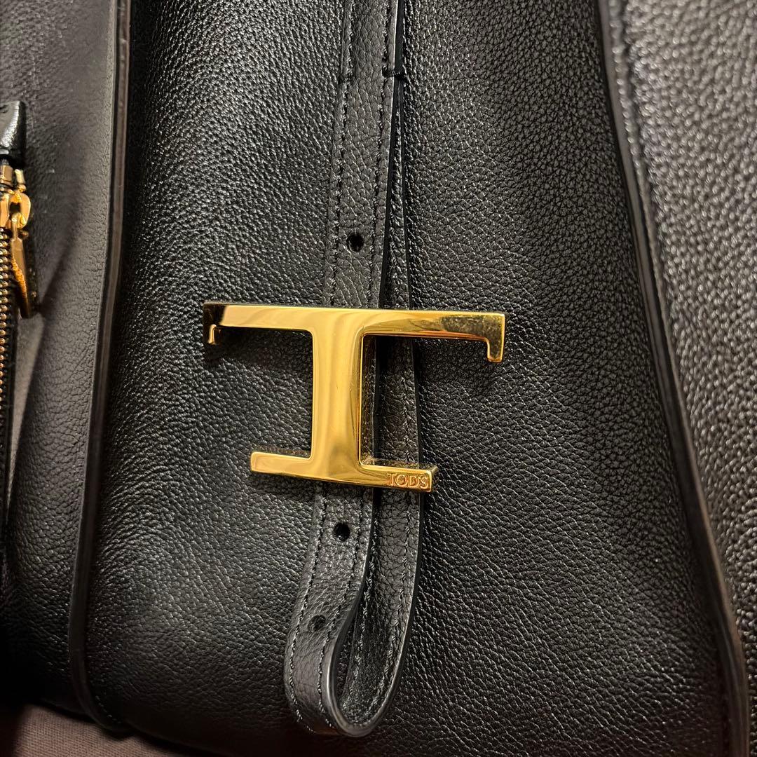 【極美品】トッズ Tタイムレス スモール ショッピングバッグ 黒 付属品完備