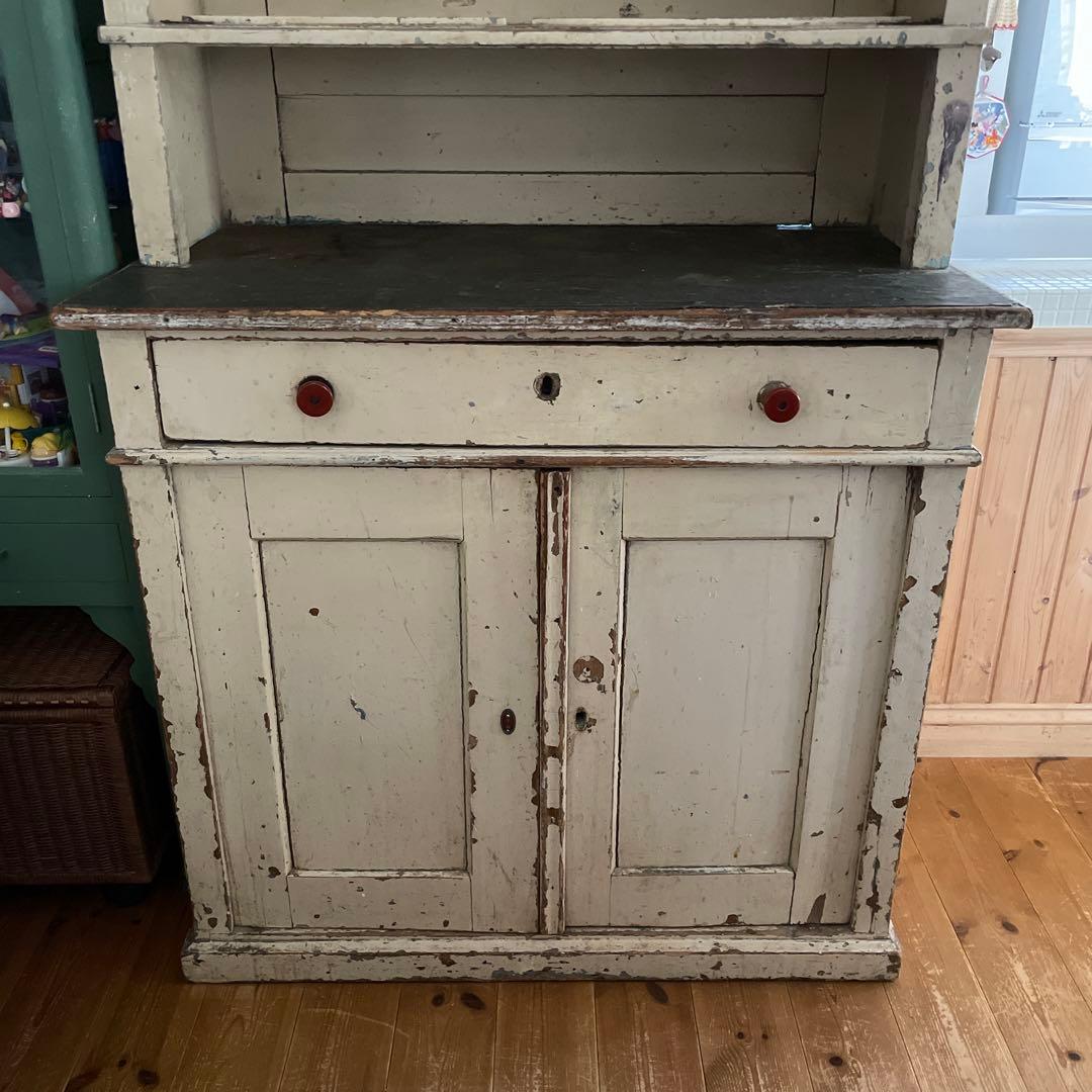 フランスアンティーク キッチンキャビネット カップボード 食器棚 ブロカント