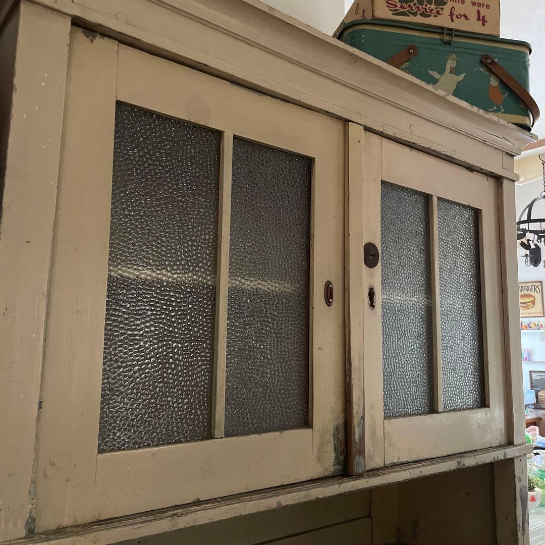 フランスアンティーク キッチンキャビネット カップボード 食器棚 ブロカント