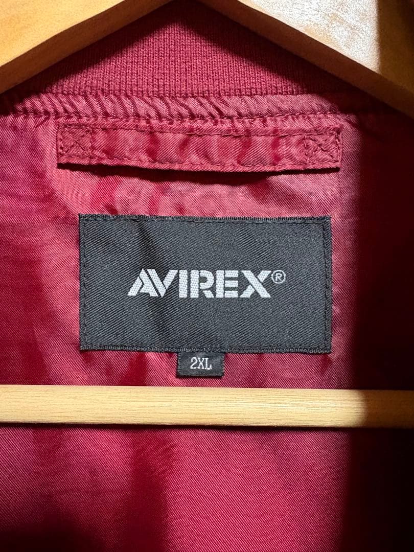 AVIREX MA-1ジャケット 2XL バーガンディ