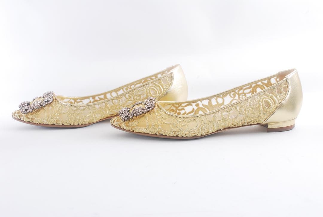 美品 マノロブラニク MANOLO BLAHNIK 23 50周年 ハンギシ