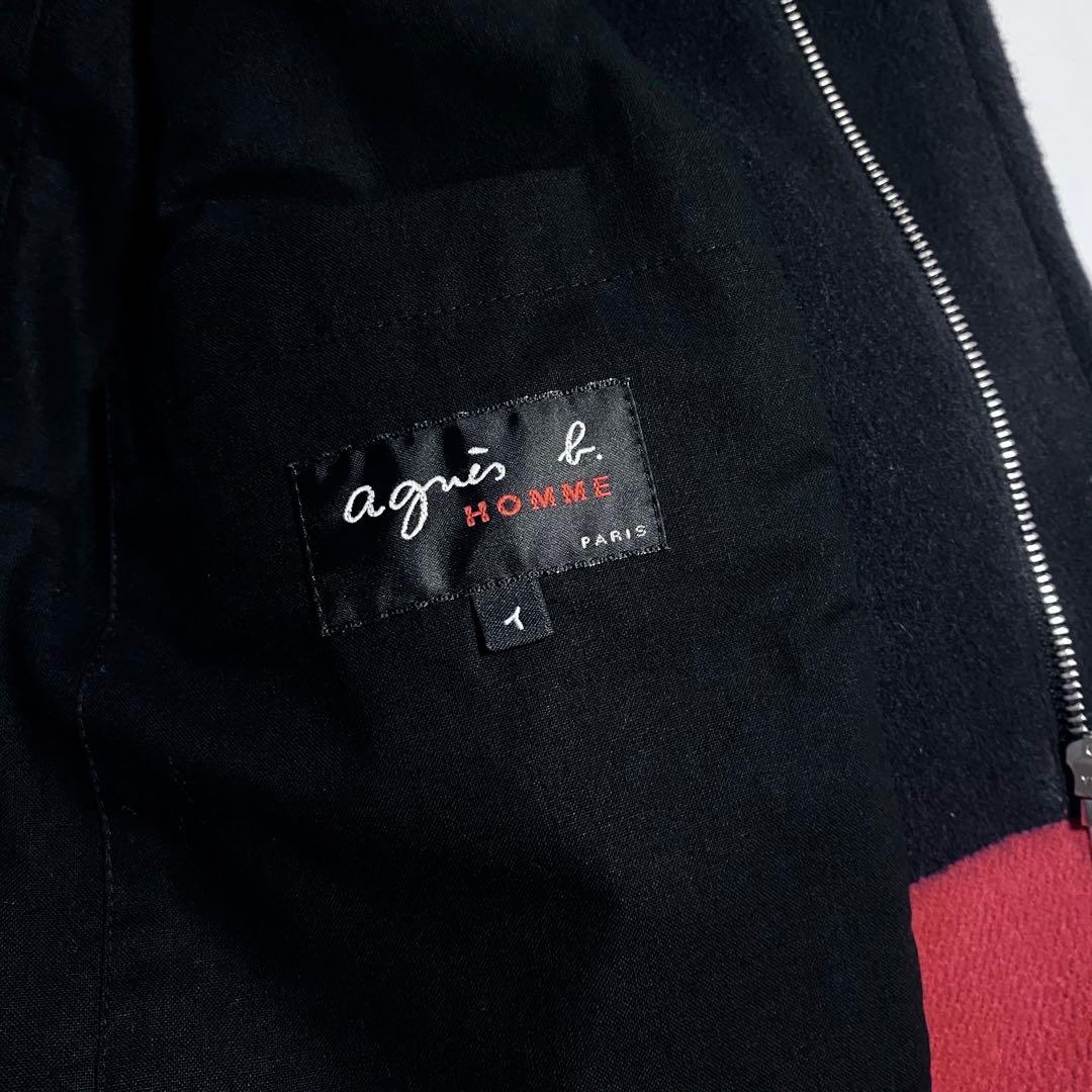 agni's b. アウター コート ネイビー グレー レッド