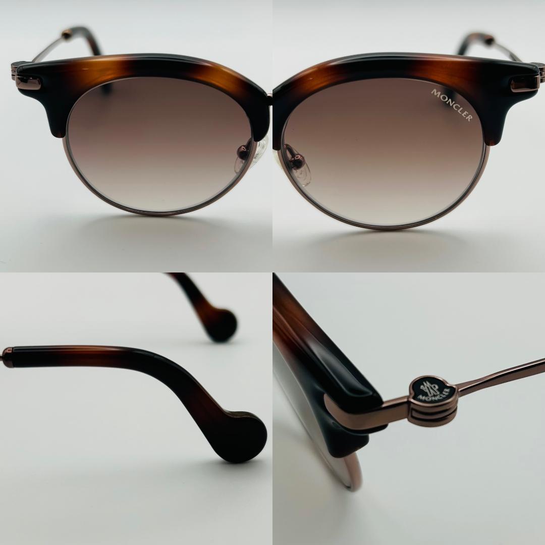 新品未使用 MONCLER モンクレール サングラス ブラウン ボストン 鼈甲