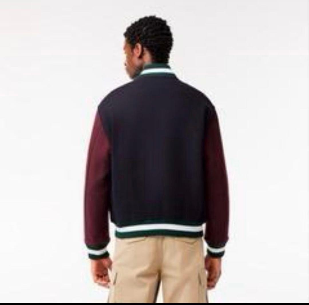 LACOSTE スタジャン ウールブレンド ロゴ ワッペン Mサイズ