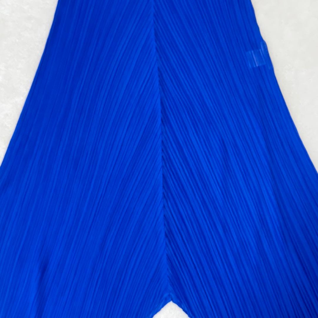 極美品✨ISSEY MIYAKE プリーツ　変形　チュニック　ブルー　Lサイズ