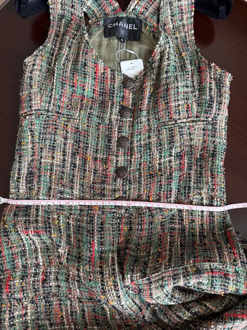CHANEL ツイードオールインワン 36