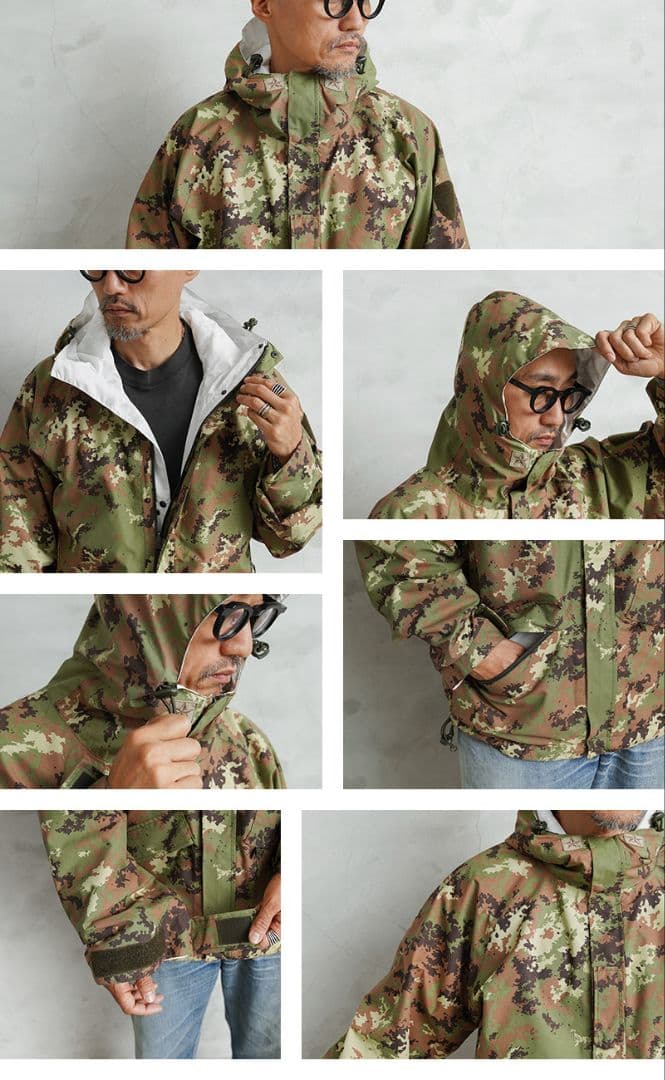 イタリア軍 WATERPROOF リバーシブル ジャケット ベジタトカモ L