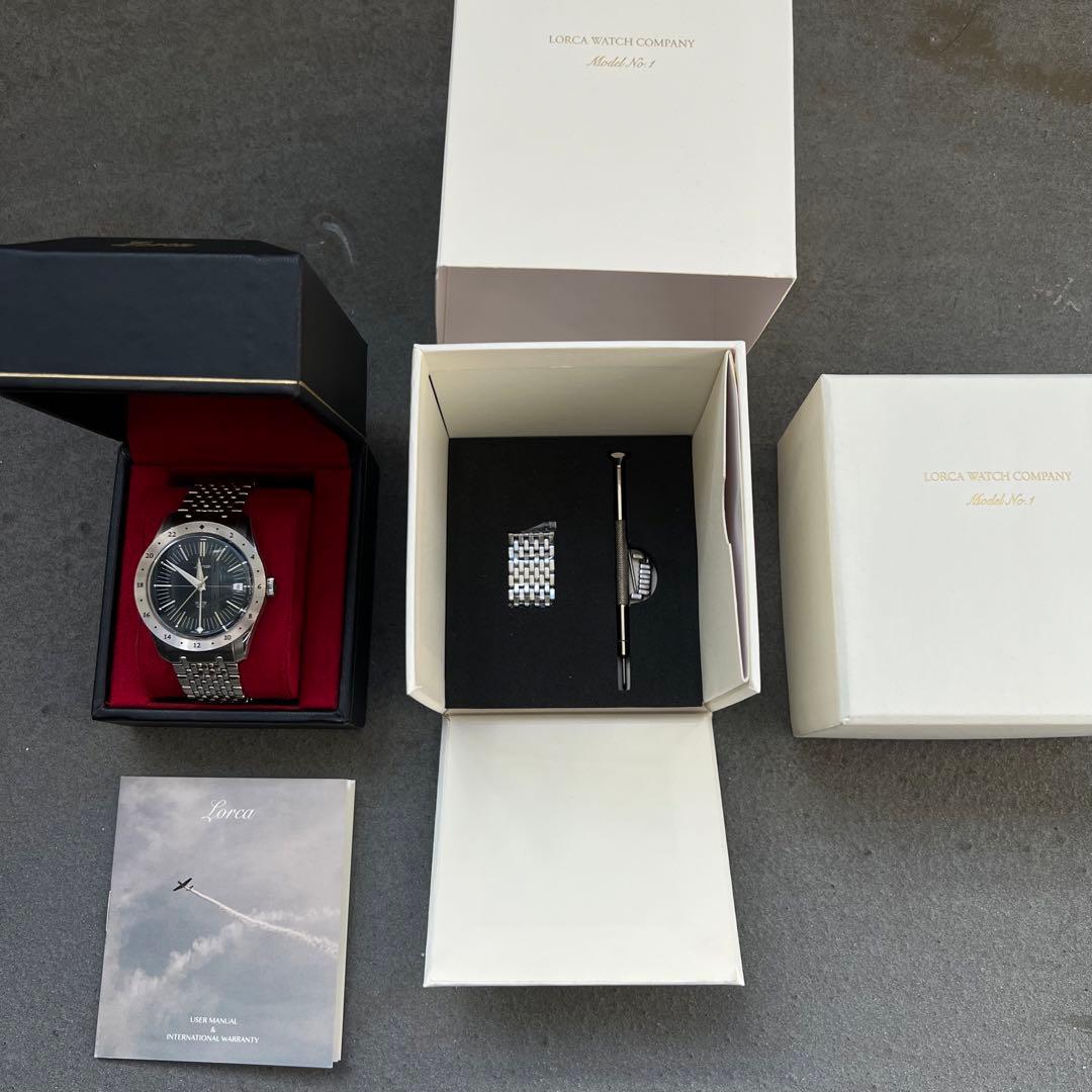 【付属品完備】Lorca Model No.1 GMT ブラックダイヤル