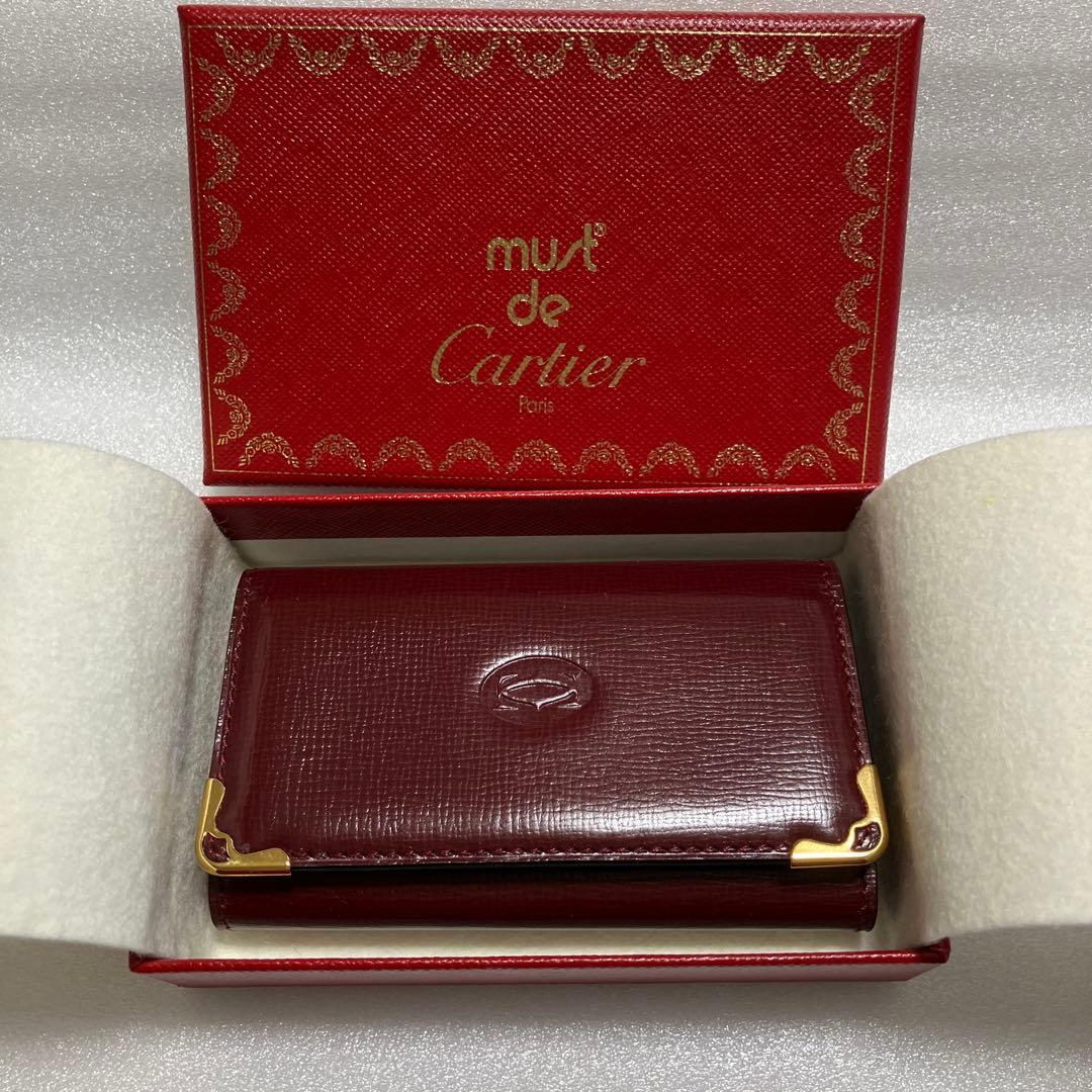 未使用　Cartier カルティエ マストライン キーケース 6連 ボルドー