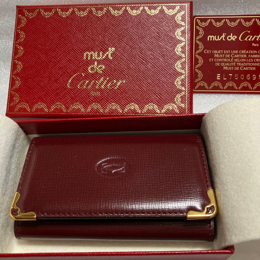 未使用　Cartier カルティエ マストライン キーケース 6連 ボルドー