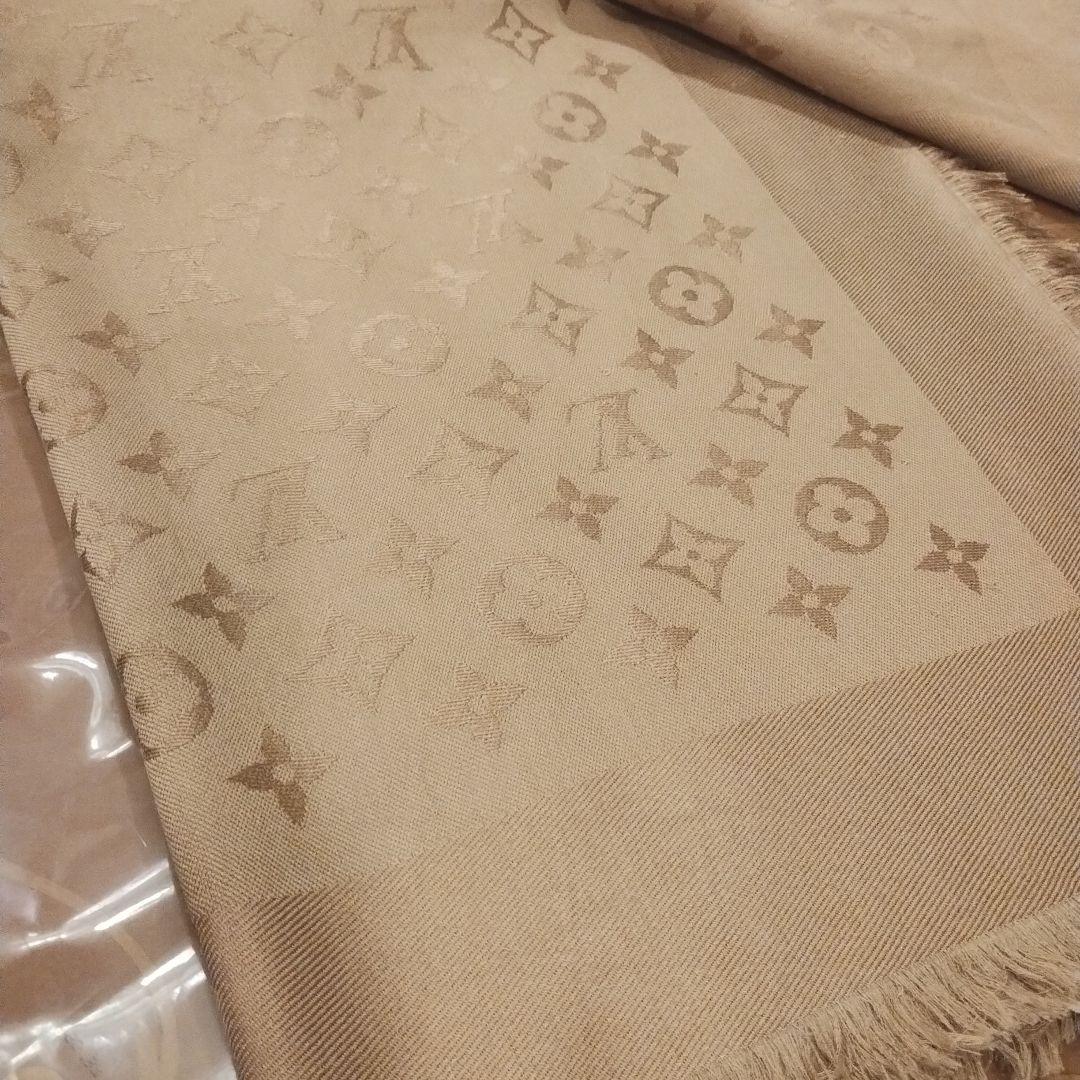 美品！Louis Vuitton ベージュ モノグラム ストール
