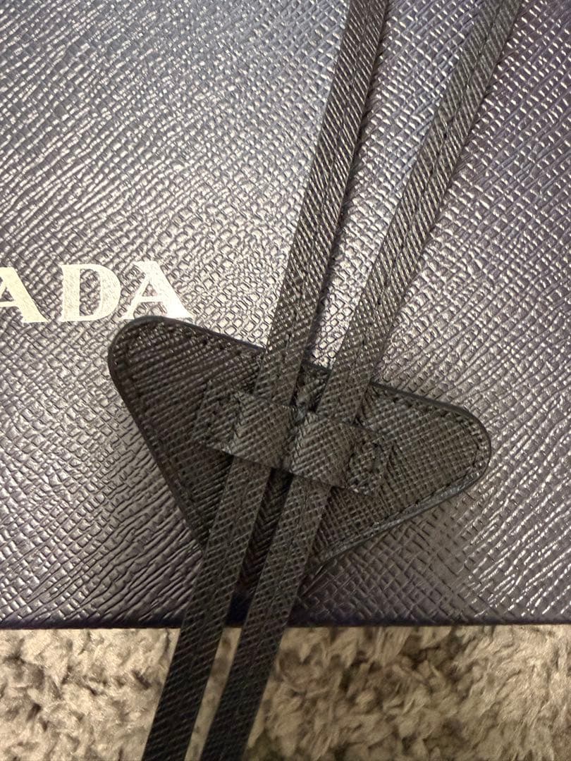 小物 PRADA Saffiano Leather Bolo Tie \"Black\"