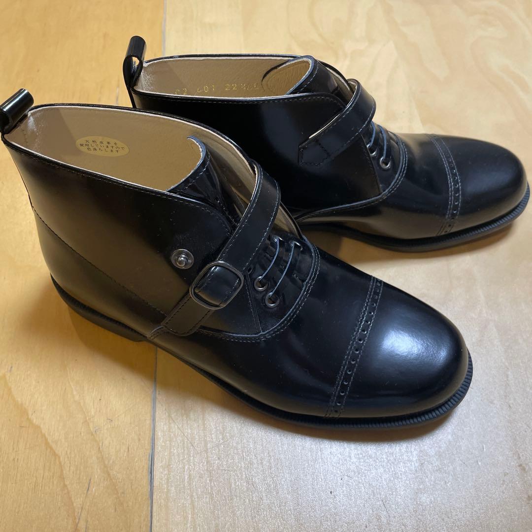 新品未使用　開智望小学校　指定　革靴　22.5cm