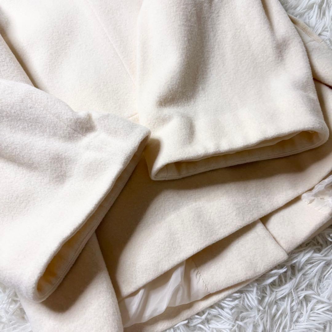 美品✨ ユナイテッドアローズ W ノーカラー メタルボタン ショートコート