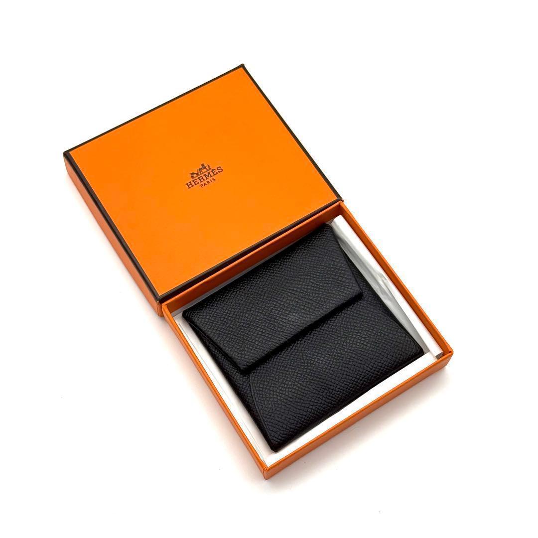 極上美品✨エルメス カルヴィ バスティア ケース ブラック 黒　O83