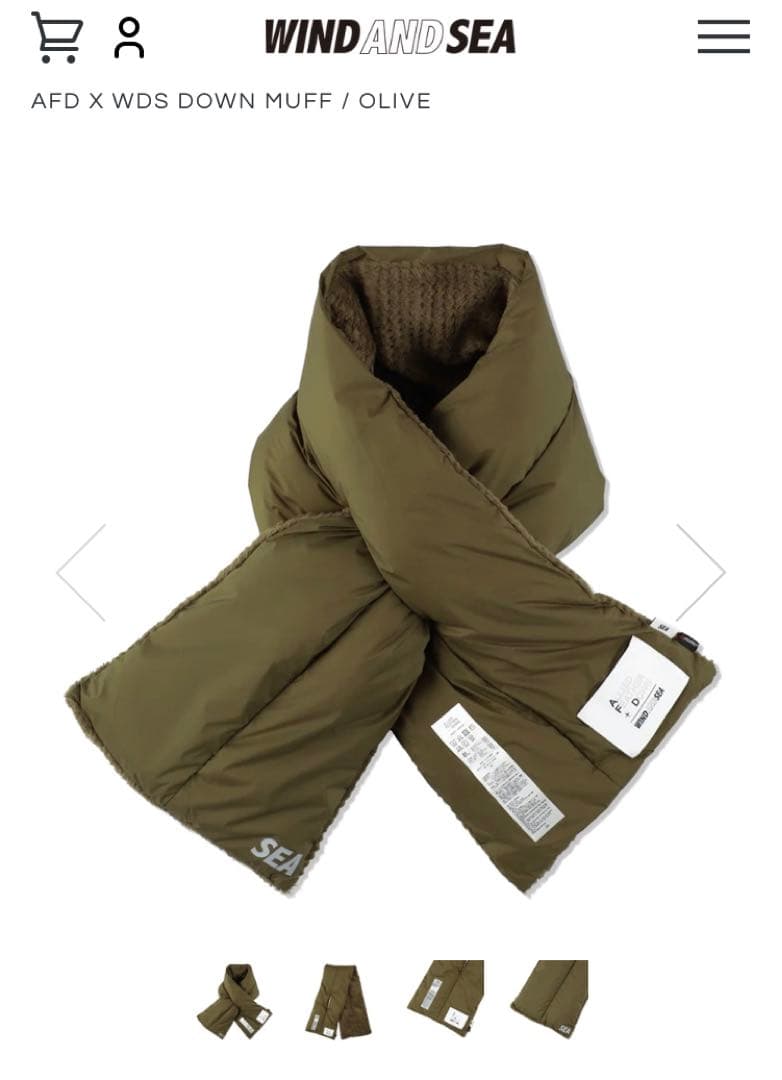 ★ウィンダンシー ★AFD X WDS DOWN MUFF /OLIVE