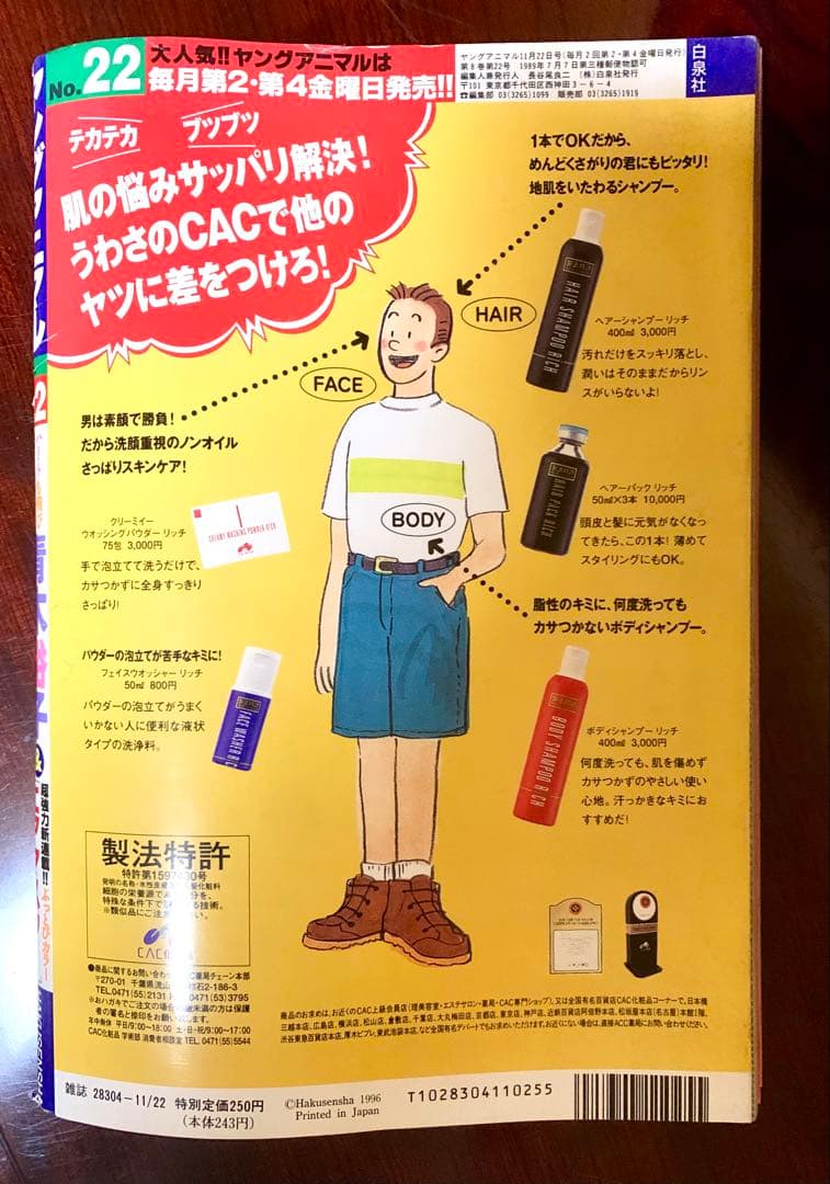 【ベルセルク掲載・エアマスター新連載】ヤングアニマル 1996年11月22日号