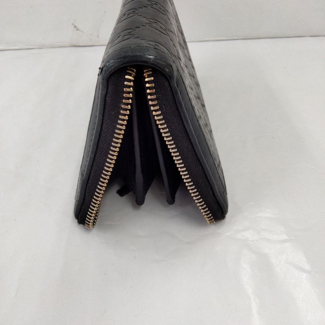 KB16 グッチ インターロッキングG ラウンドファスナー長財布 グッチシマ