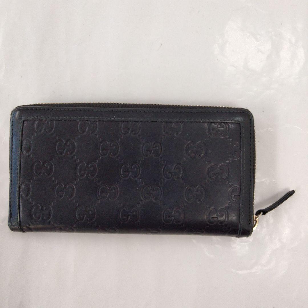 KB16 グッチ インターロッキングG ラウンドファスナー長財布 グッチシマ