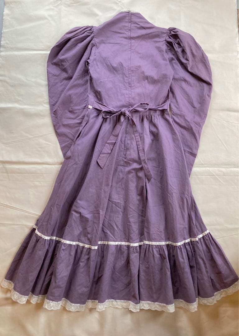 1970年代ヴィンテージ GUNNE SAX ティアードワンピース ラベンダー