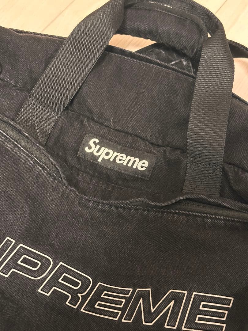 バッグ Supreme Denim Duffle Bag Black