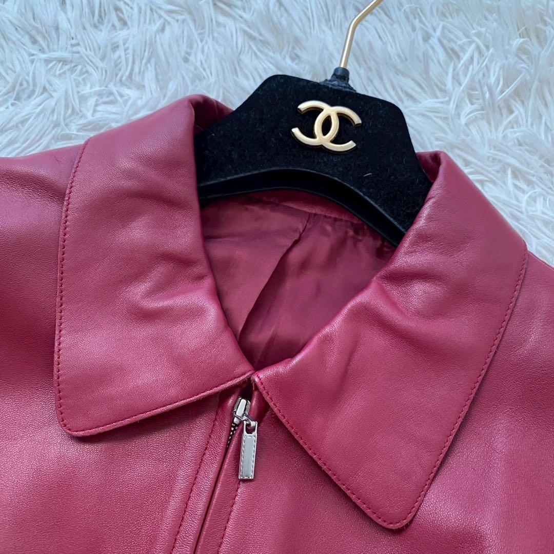 レリアン●極美品/2025トレンドカラー●イタリア製ラムレザージャケット M