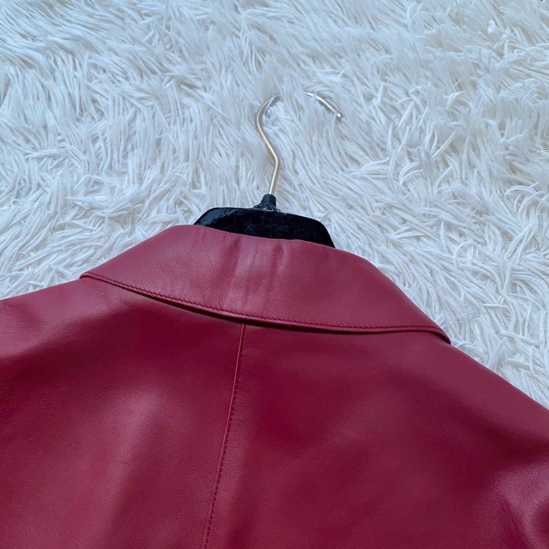 レリアン●極美品/2025トレンドカラー●イタリア製ラムレザージャケット M