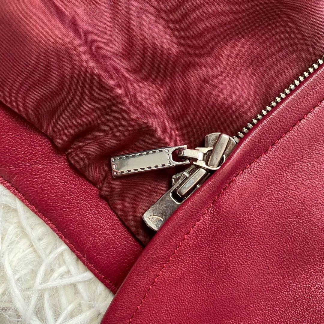 レリアン●極美品/2025トレンドカラー●イタリア製ラムレザージャケット M