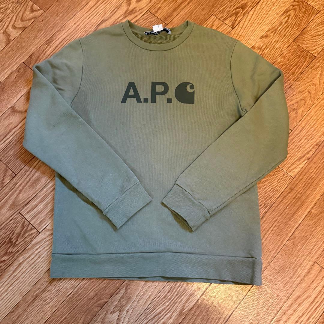 A.P.C. Carhartt WIP ロゴプリント スウェット Lサイズ