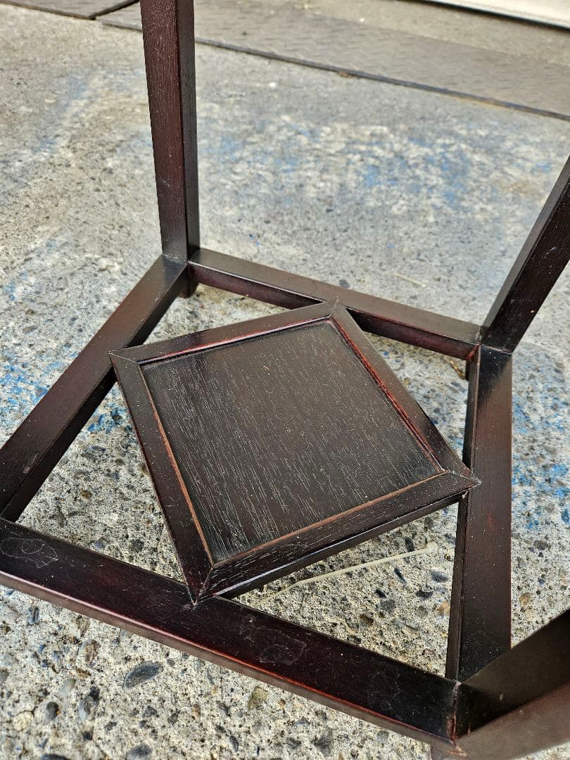 ヴィンテージ 木製のフラワースタンド ラック 飾り棚 花台 盆栽台 和モダン