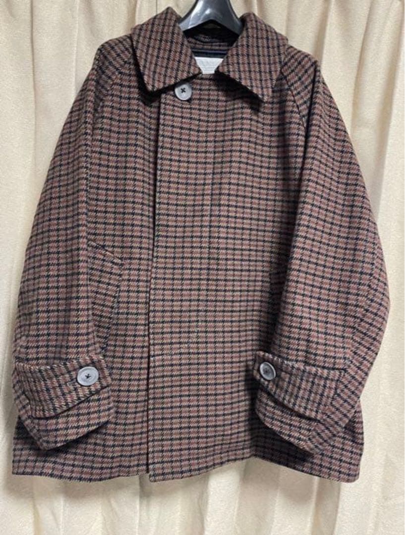 kolor 18aw コート ガンクラブチェック オーバーサイズ