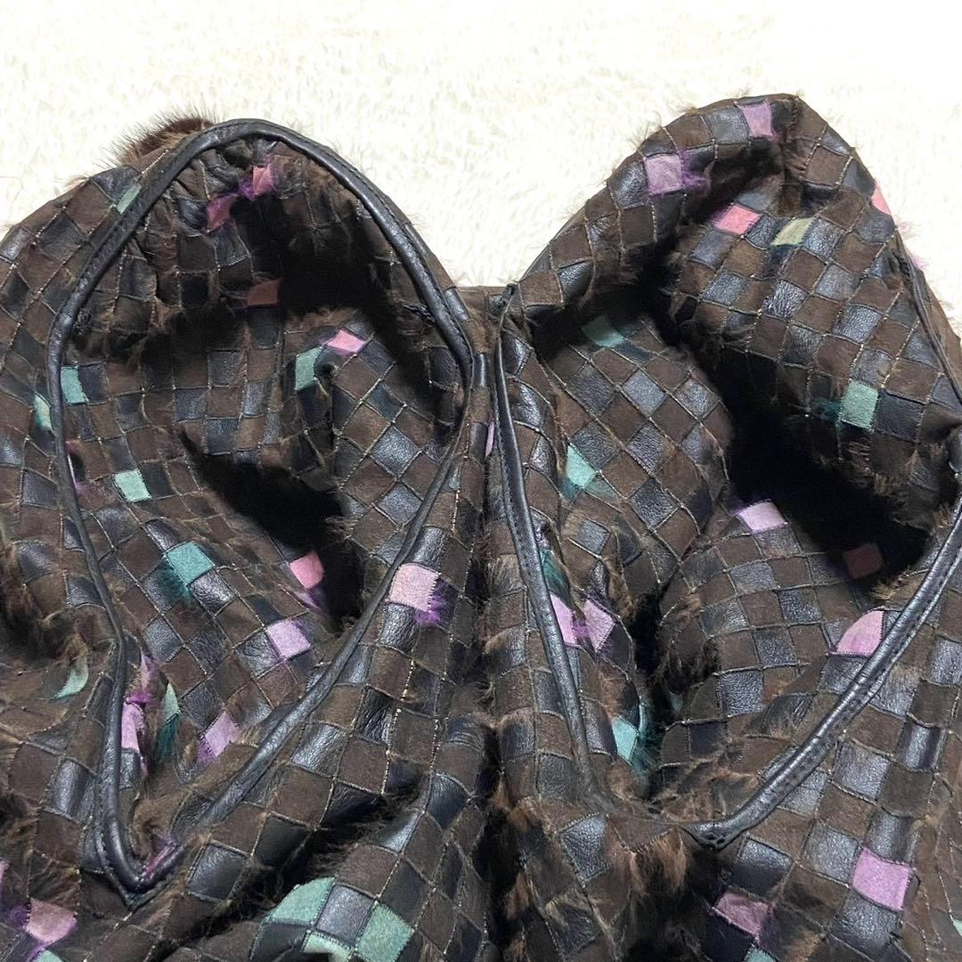 【極美品】サガミンク 染めミンク 本毛皮 コート リアルファー サイズL