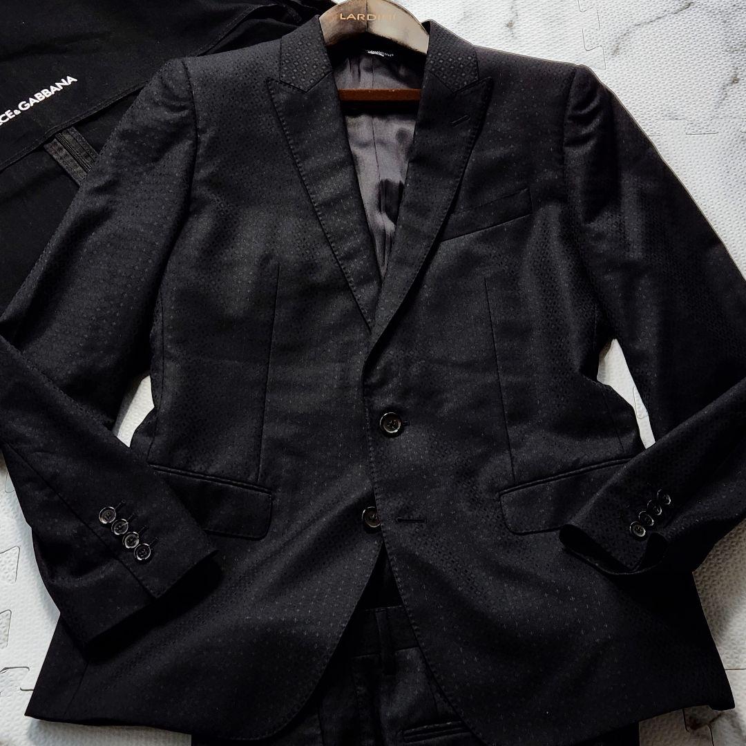 最高級✨ドルチェ&ガッバーナ スーツ カシミヤ シルク 現行タグ 総柄