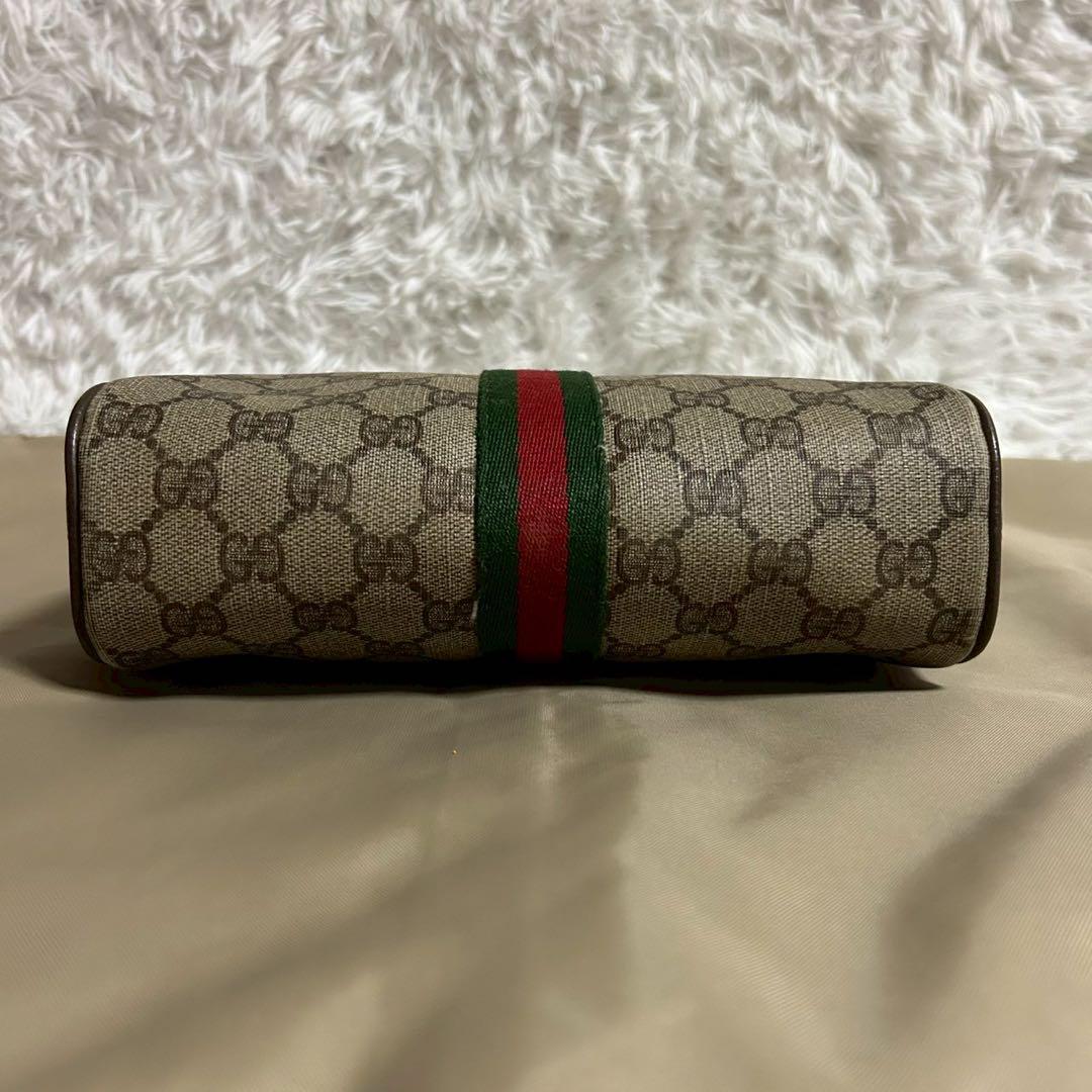 【美品】グッチ セカンドバッグ クラッチ シェリーライン PVC レザー ポーチ