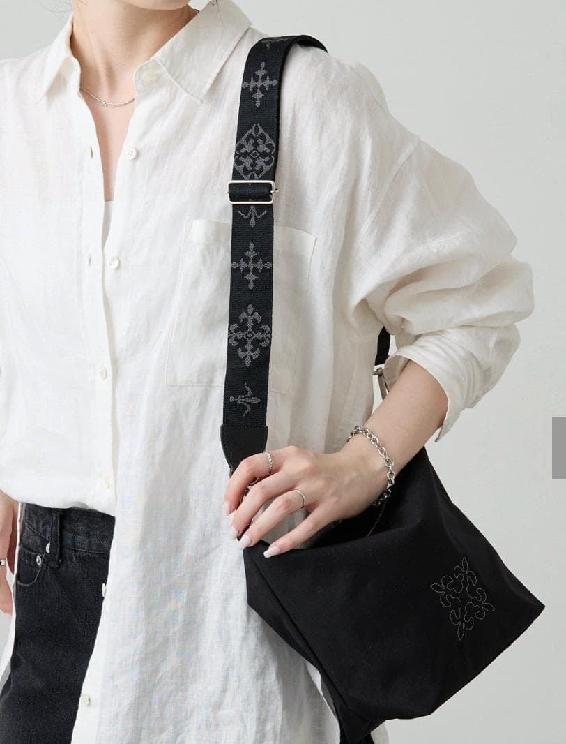 すぎの木さま　コーデュラナイロン2WAYシンプルショルダーバッグ ブラック