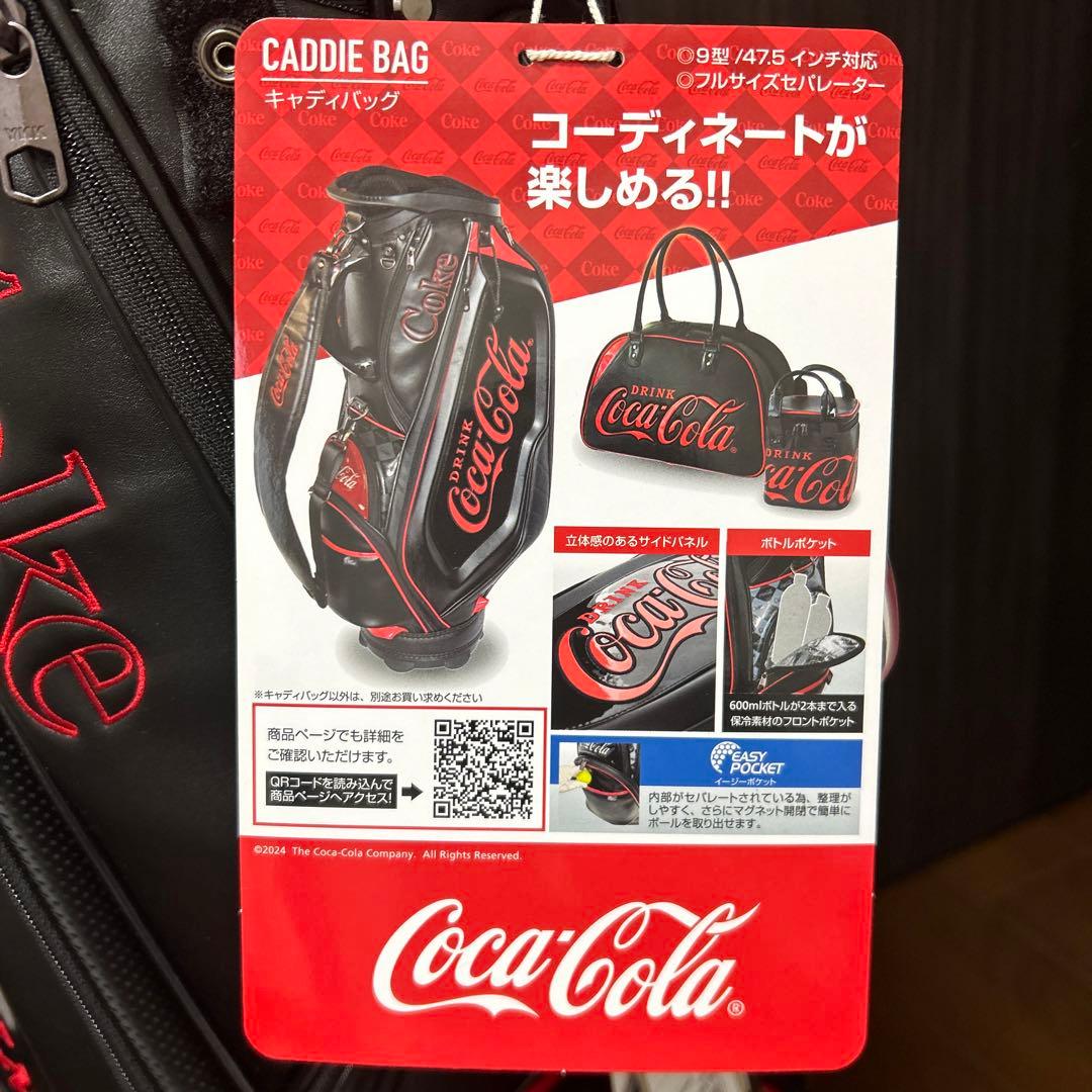 新品未使用　Coca-Cola コカコーラ　キャディバッグ 黒/赤