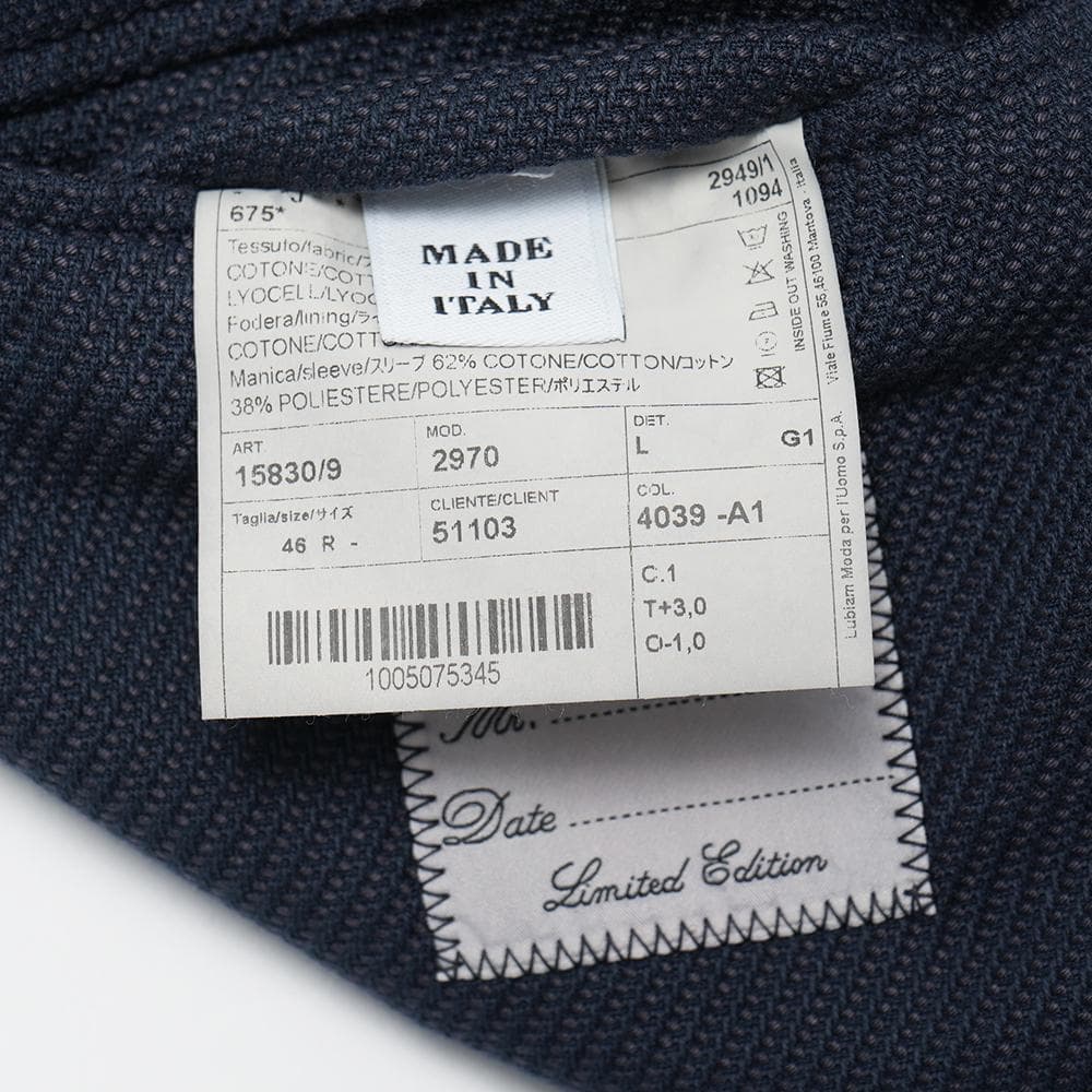 L.B.M.1911 エルビーエム コットン 2B ジャケット ネイビー 46